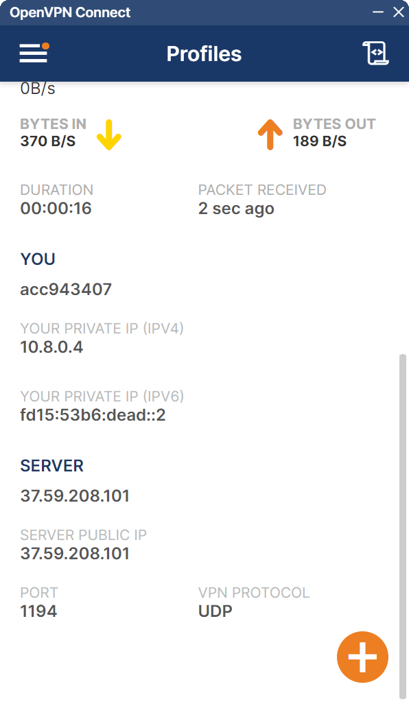 OpenVPN app server list